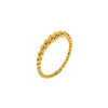 Wholesale Geometric Beaded Stainless Steel 18K Gold Pvd Electroplated Ring For Women Fashion Jewelry