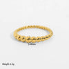 Wholesale Geometric Beaded Stainless Steel 18K Gold Pvd Electroplated Ring For Women Fashion Jewelry