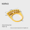 Wholesale Geometric Bellshaped Tassel 18K Gold Plated Stainless Steel Ring For Women