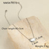 Wholesale Geometric Black Agate Inlaid Stainless Steel Necklace Pendant With 18K Gold Plated Chain For Women