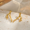 Wholesale Geometric Branch Earrings For Women Stainless Steel Electroplated Jewelry