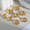 Wholesale Geometric Butterfly Triangle Stainless Steel Earrings For Women With Pvd Furnace Vacuum Real Gold Plating High End Elegant Cool Style