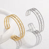 Wholesale Geometric Chain Open Cshaped Titanium Steel Women's Bracelet With Electroplating Treatment