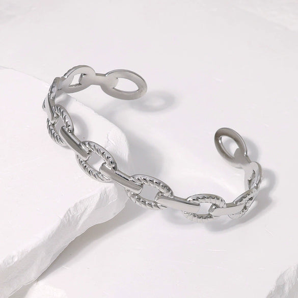 Wholesale Geometric Chain Titanium Steel And Stainless Steel Bracelet With Electroplating Treatment High Grade And Non Fading