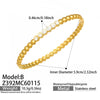Wholesale Geometric Circle Oildrip Zircon Inlaid Shell Pearl Stainless Steel 18K Goldplated Bracelet Set Accessories