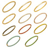 Wholesale Geometric Circle Oildrip Zircon Inlaid Shell Pearl Stainless Steel 18K Goldplated Bracelet Set Accessories