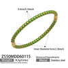 Wholesale Geometric Circle Oildrip Zircon Inlaid Shell Pearl Stainless Steel 18K Goldplated Bracelet Set Accessories