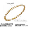 Wholesale Geometric Circle Oildrip Zircon Inlaid Shell Pearl Stainless Steel 18K Goldplated Bracelet Set Accessories