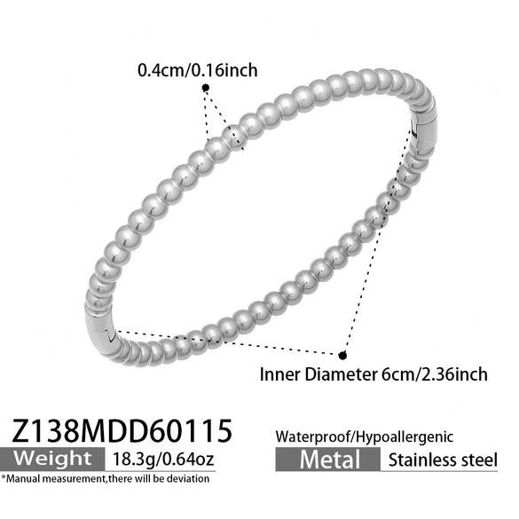 Wholesale Geometric Circle Oildrip Zircon Inlaid Shell Pearl Stainless Steel 18K Goldplated Bracelet Set Accessories