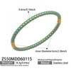 Wholesale Geometric Circle Oildrip Zircon Inlaid Shell Pearl Stainless Steel 18K Goldplated Bracelet Set Accessories
