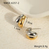 Wholesale Geometric Color Matching Stainless Steel 18K Gold Plated Women's Fashion Earrings