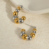 Wholesale Geometric Color Matching Stainless Steel 18K Gold Plated Women's Fashion Earrings