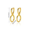 Wholesale Geometric Color Zircon Earrings Stainless Steel Gold Plated