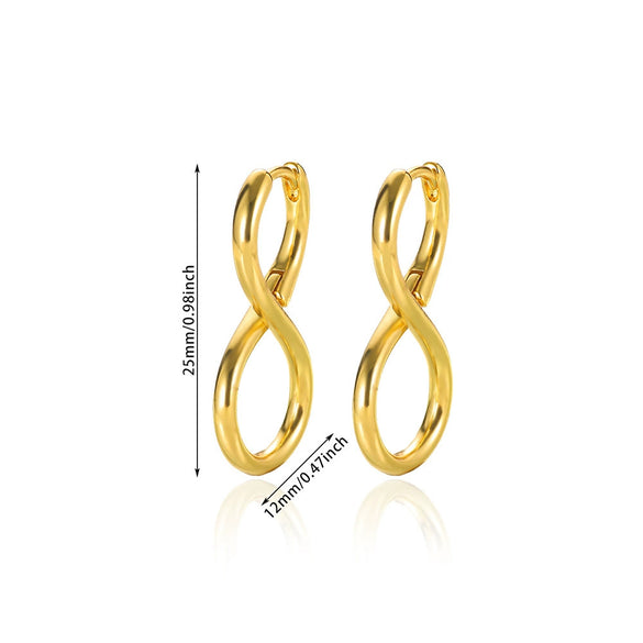 Wholesale Geometric Color Zircon Earrings Stainless Steel Gold Plated