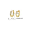 Wholesale Geometric Color Zircon Earrings Stainless Steel Gold Plated