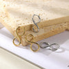 Wholesale Geometric Color Zircon Earrings Stainless Steel Gold Plated