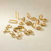 Wholesale Geometric Color Zircon Earrings Stainless Steel Gold Plated