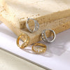 Wholesale Geometric Color Zircon Earrings Stainless Steel Gold Plated