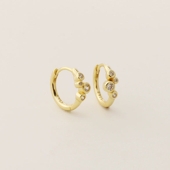 Wholesale Geometric Combination Diamond Earrings S925 Silver Electroplated For Women