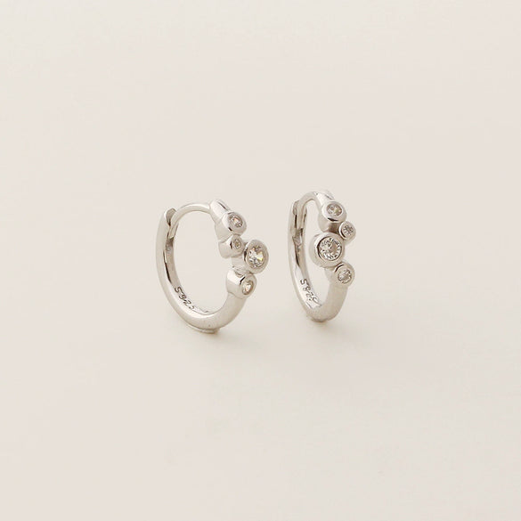 Wholesale Geometric Combination Diamond Earrings S925 Silver Electroplated For Women
