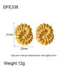 Wholesale Geometric Conch Texture 18K Gold Plated Stainless Steel Earrings For Women