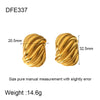 Wholesale Geometric Conch Texture 18K Gold Plated Stainless Steel Earrings For Women