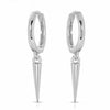 Wholesale Geometric Conical Rivets Retro Silver Needle And Copper Electroplated Earrings For Women And Men