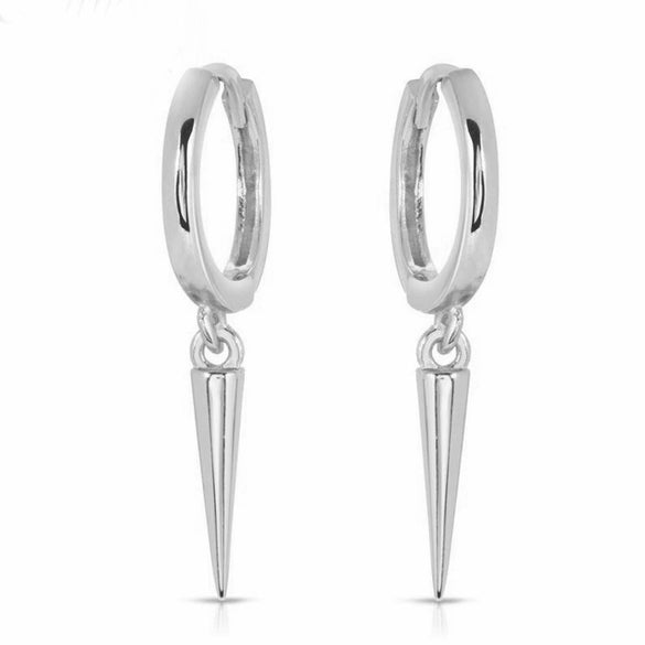 Wholesale Geometric Conical Rivets Retro Silver Needle And Copper Electroplated Earrings For Women And Men
