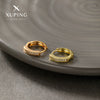 Wholesale Geometric Copper Alloy Electroplated Round Zircon Earrings For Women Light Luxury Style