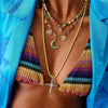 Wholesale Geometric Copper Cross Pendant Necklace Electroplated Unisex