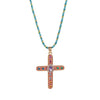 Wholesale Geometric Copper Cross Pendant Necklace Electroplated Unisex