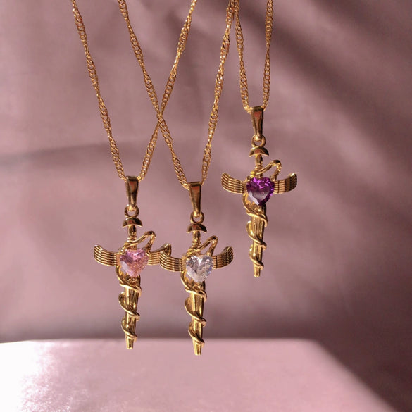 Wholesale Geometric Copper Cross Pendant Necklace Electroplated Unisex