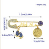Wholesale Geometric Copper Dripping Oil Small Feet Brooch For Women Clothing Accessories