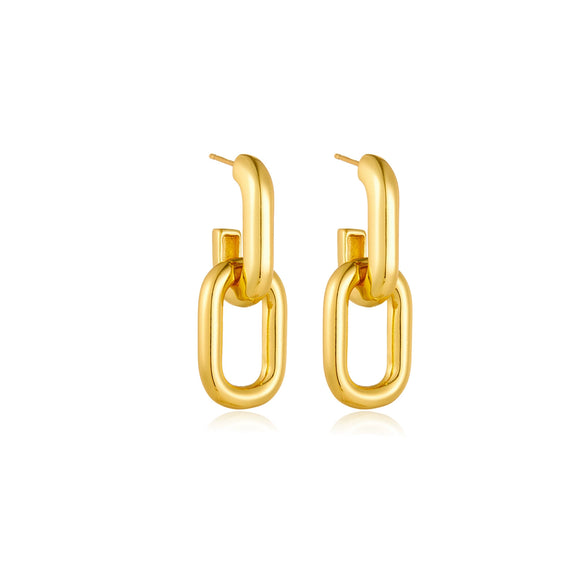 Wholesale Geometric Copper Earrings With Electroplating In Fashion High Design And Simple Personality Style