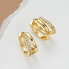 Wholesale Geometric Copper Earrings With Electroplating Versatile Design
