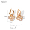 Wholesale Geometric Copper Electroplated Earrings For Women Elegant Style