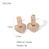 Wholesale Geometric Copper Electroplated Earrings For Women Elegant Style
