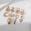 Wholesale Geometric Copper Electroplated Earrings For Women Elegant Style