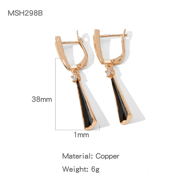 Wholesale Geometric Copper Electroplated Earrings For Women Elegant Style
