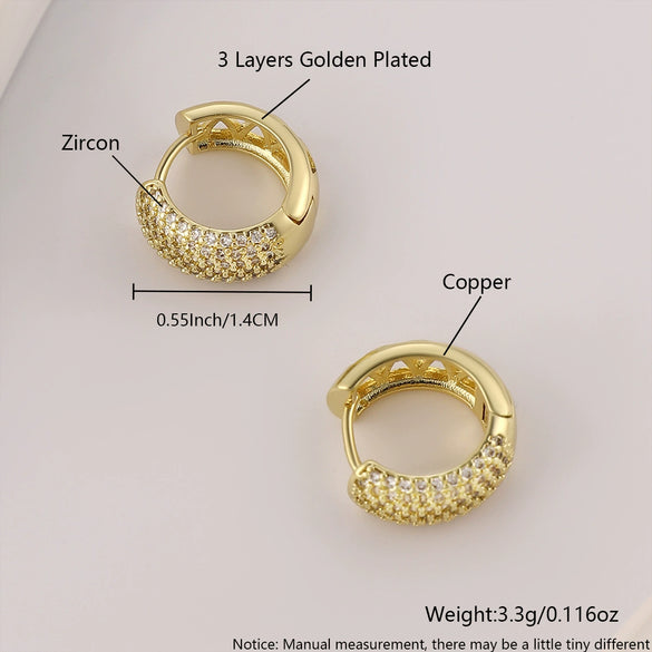 Wholesale Geometric Copper Electroplated Piercing Earrings Jewelry For Women
