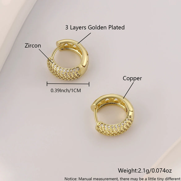 Wholesale Geometric Copper Electroplated Piercing Earrings Jewelry For Women