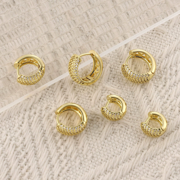 Wholesale Geometric Copper Electroplated Piercing Earrings Jewelry For Women