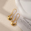Wholesale Geometric Copper Electroplated Ringshaped Cshaped Moon Face Leopard Earrings For Women