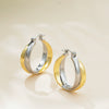 Wholesale Geometric Copper Gold And Silver Twocolor Circle Cross Earrings Electroplated Fashion Simple Unisex