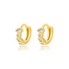 Wholesale Geometric Copper Gold Inlaid Zircon Earrings For Women
