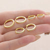 Wholesale Geometric Copper Goldplated Zircon Inlaid Hoop Earrings Unisex