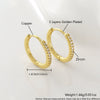 Wholesale Geometric Copper Goldplated Zircon Inlaid Hoop Earrings Unisex