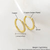 Wholesale Geometric Copper Goldplated Zircon Inlaid Hoop Earrings Unisex
