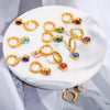Wholesale Geometric Copper Inlaid Rhinestone Earrings For Women