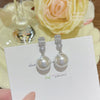 Wholesale Geometric Copper Pearl Earrings For Women